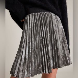 ALL SAINTS | Phia Pleated Snake Mini Skirt 🐍